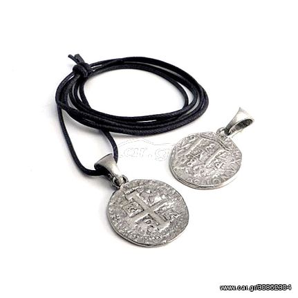 AmiGaz black leather choker w/celtic coin