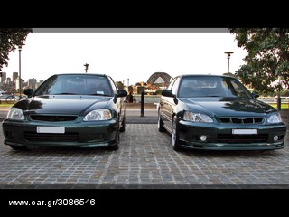 Μπροστινό πρόσθετο σποιλερ CIVIC 92-95 LOOK MUGEN 2/3D -thumb-1
