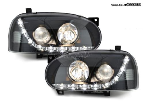 ΕΜΠΡΟΣΘΙΑ LED DAYLINE DRL ΦΑΝΑΡΙΑ ΓΙΑ VW GOLF III HATCHBACK (1H1)