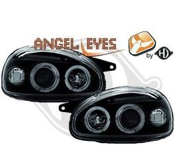ΦΑΝΑΡΙΑ ΕΜΠΡΟΣ Headlights OPEL Corsa B 93-00 Angel eyes