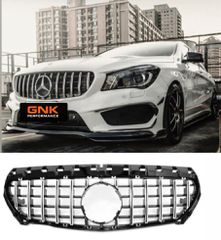 ΜΑΣΚΑ ΕΜΠΡΟΣ Mercedes CLA C117 X117 W117 (2013-2018) CLA45 GT-R Panamericana Design Black Chrome