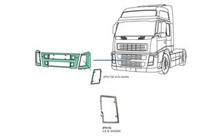 ΠΛΑΙΣΙΟ ΦΑΝΑΡΙΟΥ ΔΕΞΙ VOLVO FM7-FM10-FM12 2H ΓΕΝΙΑ 2FH/132
