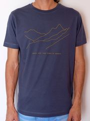 T Shirt  Travel inspired Denim Blue Extra Large