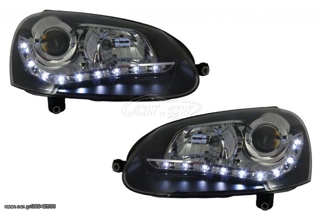 ΕΜΠΡΟΣΘΙΑ ΦΑΝΑΡΙΑ DAYLINE LED DRL ΓΙΑ VW GOLF V HATCHBACK (1K1)(ΜΑΥΡΟ)