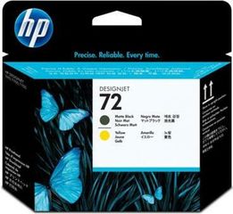 HP NO 72 PRINTHEAD MATTE BLACK AND YELLOW - C9384A