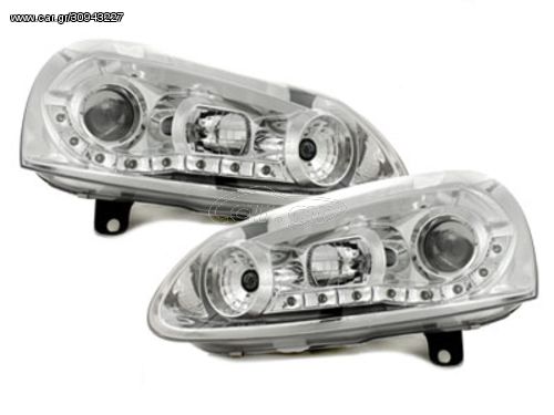 ΕΜΠΡΟΣΘΙΑ ΦΑΝΑΡΙΑ DAYLINE LED DRL ΓΙΑ VW GOLF V HATCHBACK (1K1)(ΧΡΩΜΙΟ)