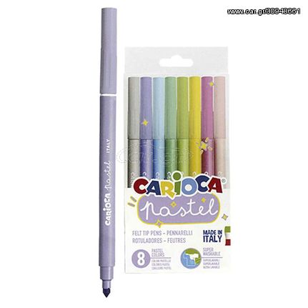 ΜΑΡΚΑΔΟΡΟΙ CARIOCA PASTEL 8 ΧΡΩΜΑΤΩΝ  Carioca 43032 60-747 24τμχ