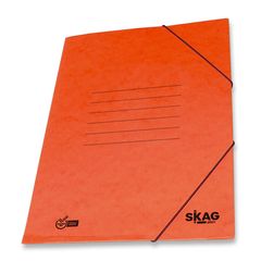 Φάκελος Skag Systems με Αυτιά και Λάστιχο Πρεσπάν 25x35cm πορτοκαλί