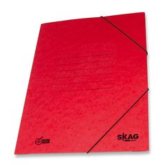 Φάκελος Skag Systems με Αυτιά και Λάστιχο Πρεσπάν 25x35cm κόκκινο