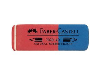 Γόμα FABER CASΤELL κόκκινη- μπλέ 187040