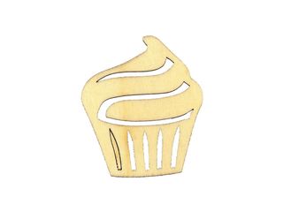 Cup cake ξύλινο 6.5x5,7x0,3cm