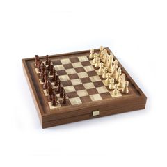 Τάβλι - Σκάκι  STP28E - Classic Style - 2 in 1 Combo Game in Wenge Wooden Case -Chess/Backgammon