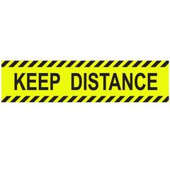 Πινακίδα  "KEEP DISTANCE" αυτοκόλλητο 8x32cm