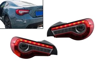 ΦΑΝΑΡΙΑ ΠΙΣΩ Full LED Taillights Toyota 86 (2012-2019) Subaru BRZ (2012-2018) Scion FR-S (2013-2016) with Sequential Dynamic Turning Lights