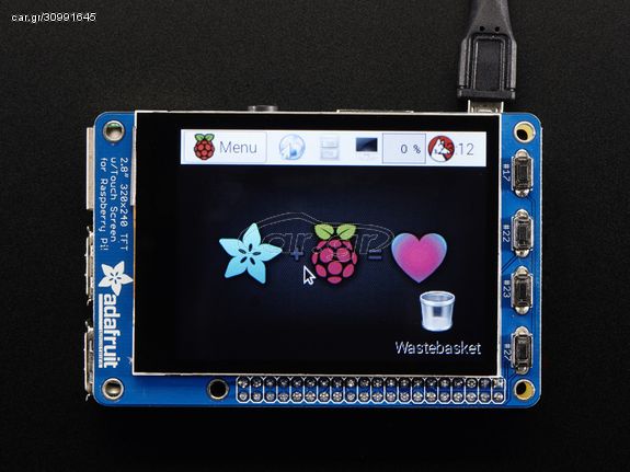 Adafruit PiTFT Plus 320x240 2.8 TFT + Capacitive Touchscreen - Assembled - Pi 3, Pi 2, Model A+ / B+