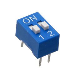 DIP Switch, 2 pole, sealed, pitch 2.54mm