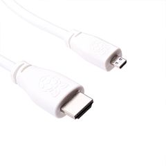 Άσπρο - 1m Official καλώδιο για το Raspberry Pi 4 από Micro-HDMI to Standard HDMI (type A)