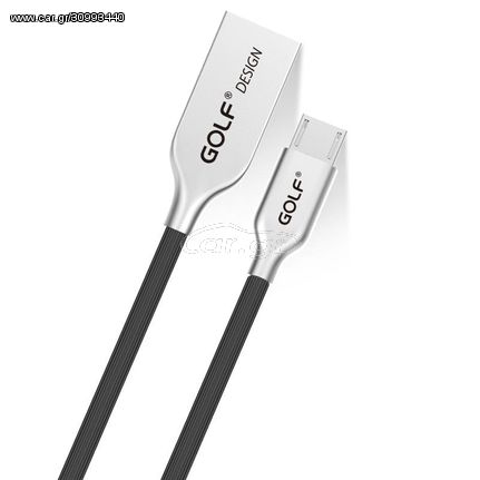 Καλώδιο Φόρτισης & Δεδομένων Micro USB 1m GOLF 2,4A - Λευκο