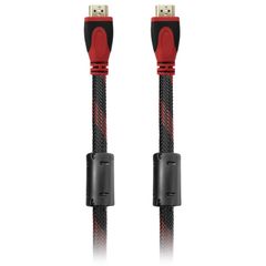 Καλώδιο De Tech HDMI 1.4 Cable HDMI male – HDMI male 1.8m Μαύρο-Κόκκινο 9060