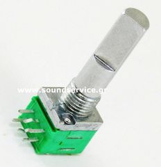 10mm STEREO 10KA ΠΟΤΕΝΣΙΟΜΕΤΡΟ ΠΕΡΙΣΤΡΟΦΙΚΟ ΣΑΣΙ ΑΞΟΝΑΣ 20mm FLAT A10K