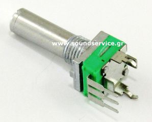 10mm MONO 100KB ΠΟΤΕΝΣΙΟΜΕΤΡΟ ΠΕΡΙΣΤΡΟΦΙΚΟ ΣΑΣΙ ΑΞΟΝΑΣ 15mm FLAT B100K