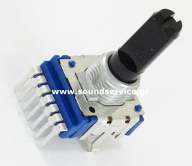 14mm STEREO 50KA ΠΟΤΕΝΣΙΟΜΕΤΡΟ ΠΕΡΙΣΤΡΟΦΙΚΟ ΣΑΣΙ 7-PIN ΑΞΟΝΑΣ 15MM FLAT 503A