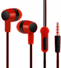 LAMTECH HANDSFREE WITH MIC 3,5MM JACK RED - (LAM021363)