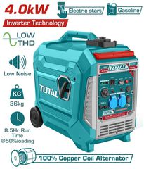 Γεννήτρια Βενζίνης Βαλιτσάκι TOTAL INVERTER 4000W / 5KVA Επαγγελματική ( TP547506E )