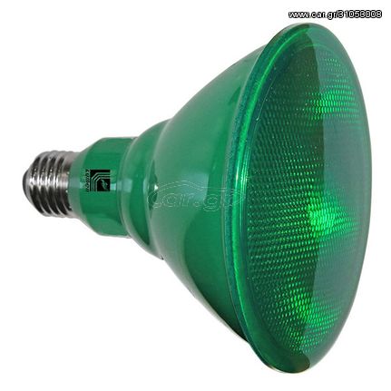 Λάμπα LED PAR38 E27 (κήπου) 6W 230V δέσμης 38° πράσινη στεγανή IP65 | 13-38065