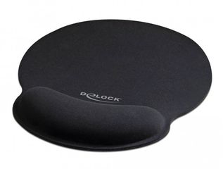 DELOCK Mousepad με στήριγμα καρπού 252 x 227mm μαύρο - (12559)