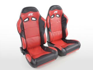 FK SET 2 x ΚΑΘΙΣΜΑΤΑ BUCKET ΑΝΑΚΛΙΝΟΜΕΝΑ ΔΕΡΜΑΤΙΝΗ LEATHER SPORT ΓΙΑ ΟΛΑ ΤΑ ΑΥΤΟΚΙΝΗΤΑ !!!!!! 