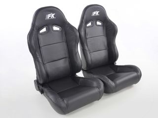 FK SET 2 x ΚΑΘΙΣΜΑΤΑ BUCKET ΑΝΑΚΛΙΝΟΜΕΝΑ ΔΕΡΜΑΤΙΝΗ LEATHER SPORT ΓΙΑ ΟΛΑ ΤΑ ΑΥΤΟΚΙΝΗΤΑ !!!!!! 