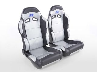 FK SET 2 x ΚΑΘΙΣΜΑΤΑ BUCKET ΑΝΑΚΛΙΝΟΜΕΝΑ ΔΕΡΜΑΤΙΝΗ LEATHER SPORT ΓΙΑ ΟΛΑ ΤΑ ΑΥΤΟΚΙΝΗΤΑ !!!!!! 