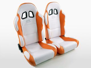 FK SET 2 x ΚΑΘΙΣΜΑΤΑ BUCKET ΑΝΑΚΛΙΝΟΜΕΝΑ ΔΕΡΜΑΤΙΝΗ LEATHER SPORT ΓΙΑ ΟΛΑ ΤΑ ΑΥΤΟΚΙΝΗΤΑ !!!!!! 