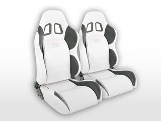 FK SET 2 x ΚΑΘΙΣΜΑΤΑ BUCKET ΑΝΑΚΛΙΝΟΜΕΝΑ ΔΕΡΜΑΤΙΝΗ LEATHER SPORT ΓΙΑ ΟΛΑ ΤΑ ΑΥΤΟΚΙΝΗΤΑ !!!!!! 