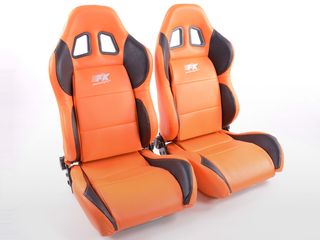 FK SET 2 x ΚΑΘΙΣΜΑΤΑ BUCKET ΑΝΑΚΛΙΝΟΜΕΝΑ ΔΕΡΜΑΤΙΝΗ LEATHER SPORT ΓΙΑ ΟΛΑ ΤΑ ΑΥΤΟΚΙΝΗΤΑ !!!!!! 