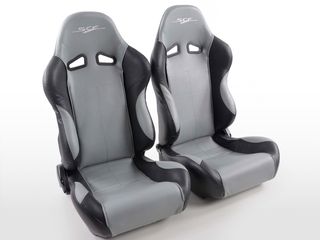 FK SET 2 x ΚΑΘΙΣΜΑΤΑ BUCKET ΑΝΑΚΛΙΝΟΜΕΝΑ ΔΕΡΜΑΤΙΝΗ LEATHER SPORT ΓΙΑ ΟΛΑ ΤΑ ΑΥΤΟΚΙΝΗΤΑ !!!!!! 