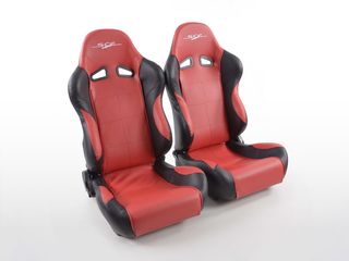 FK SET 2 x ΚΑΘΙΣΜΑΤΑ BUCKET ΑΝΑΚΛΙΝΟΜΕΝΑ ΔΕΡΜΑΤΙΝΗ LEATHER SPORT ΓΙΑ ΟΛΑ ΤΑ ΑΥΤΟΚΙΝΗΤΑ !!!!!! 