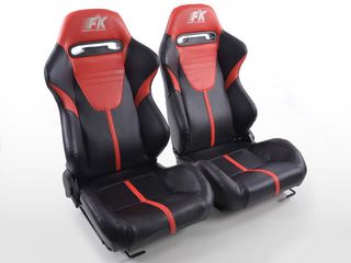 FK SET 2 x ΚΑΘΙΣΜΑΤΑ BUCKET ΑΝΑΚΛΙΝΟΜΕΝΑ ΔΕΡΜΑΤΙΝΗ LEATHER SPORT ΓΙΑ ΟΛΑ ΤΑ ΑΥΤΟΚΙΝΗΤΑ !!!!!! 