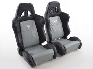 FK SET 2 x ΚΑΘΙΣΜΑΤΑ BUCKET ΑΝΑΚΛΙΝΟΜΕΝΑ ΔΕΡΜΑΤΙΝΗ LEATHER SPORT ΓΙΑ ΟΛΑ ΤΑ ΑΥΤΟΚΙΝΗΤΑ !!!!!! 