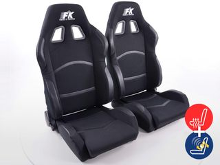 FK SET 2 x Με θέρμανση και λειτουργία μασάζ ΚΑΘΙΣΜΑΤΑ BUCKET ΑΝΑΚΛΙΝΟΜΕΝΑ  SPORT ΓΙΑ ΟΛΑ ΤΑ ΑΥΤΟΚΙΝΗΤΑ !!!!!! 
