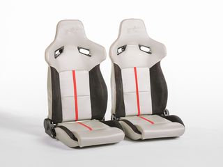 FK SET 2 x ΚΑΘΙΣΜΑΤΑ BUCKET ΑΝΑΚΛΙΝΟΜΕΝΑ ΔΕΡΜΑΤΙΝΗ LEATHER SPORT ΓΙΑ ΟΛΑ ΤΑ ΑΥΤΟΚΙΝΗΤΑ !!!!!! 
