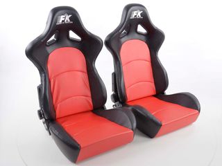 FK SET 2 x ΚΑΘΙΣΜΑΤΑ BUCKET ΑΝΑΚΛΙΝΟΜΕΝΑ ΔΕΡΜΑΤΙΝΗ LEATHER SPORT ΓΙΑ ΟΛΑ ΤΑ ΑΥΤΟΚΙΝΗΤΑ !!!!!! 