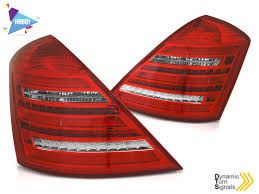 MERCEDES W221 S-KLASA 05-09 RED WHITE LED SEQ W222 LOOK eautoshop gr 