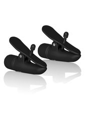 Nipplettes Vibrating Satin Smooth Nipple Clamps Black