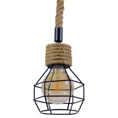 Vintage Κρεμαστό Φωτιστικό Οροφής με Ντουί 1 x E27 AC 220-240V IP20 - Μαύρο & Μπεζ - Μ16 x Π16 x Υ25cm
