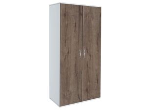Ντουλάπα Δίφυλλη, AVA 20, 78x185x50, Genomax - Σόνομα με γκρι γυαλιστερό