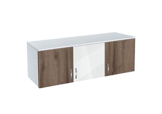 Προέκταση Ντουλάπας, AVA 3, 117x49,2x50, Genomax - Σόνομα με γκρι γυαλιστερό