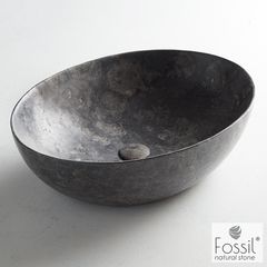 Fossil Malin Marble MR55 Grey 55x41 - Επιτραπεζιος Μαρμαρινος Νιπτηρας