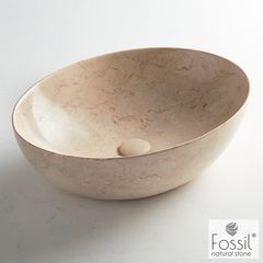 Fossil Malin Marble MR55 Beige 55x41 - Επιτραπεζιος Μαρμαρινος Νιπτηρας